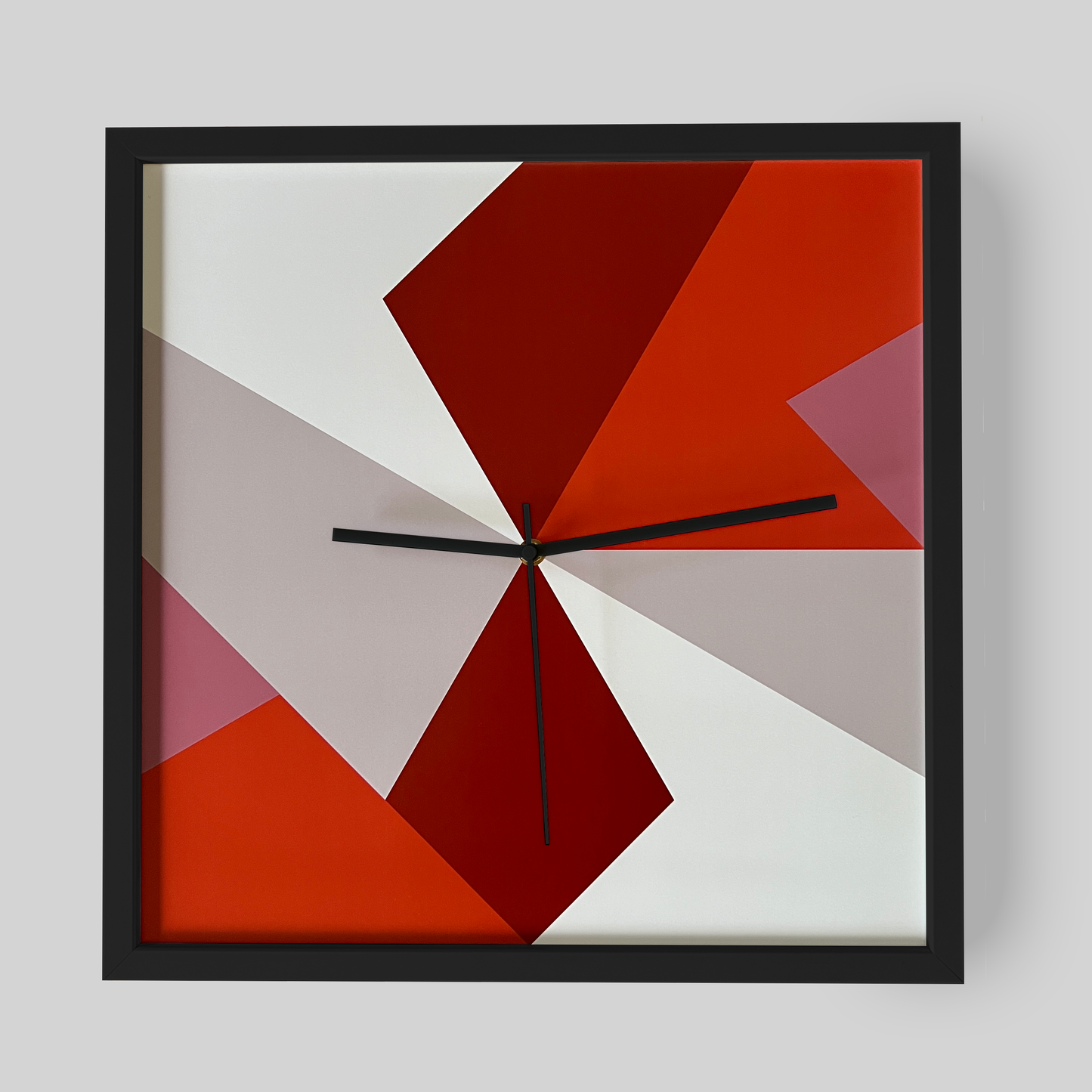 Design-Wanduhr Pattern Clock – Motiv Cherries – Vollholzrahmen – lautloses Uhrwerk