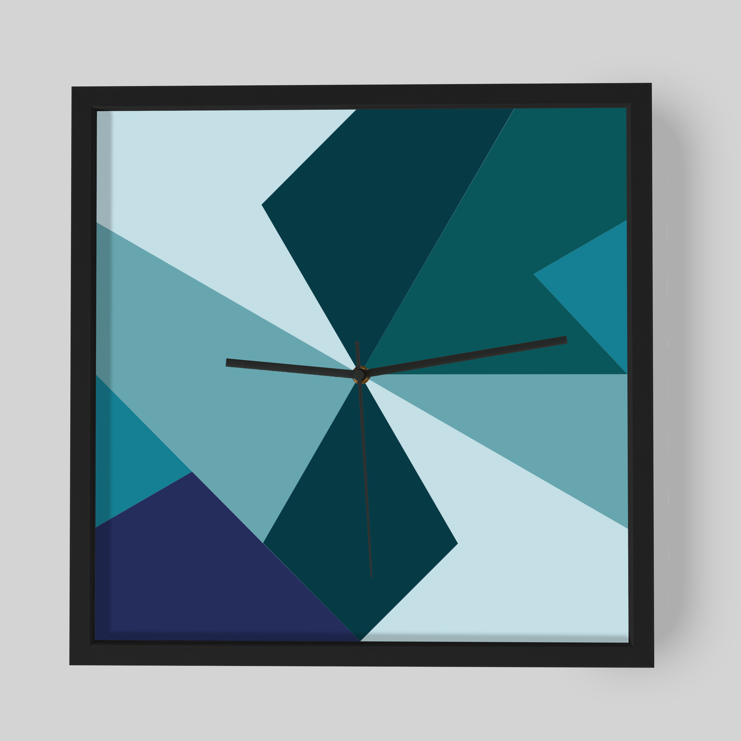 Design-Wanduhr Pattern Clock – Motiv waves – Vollholzrahmen – lautloses Uhrwerk