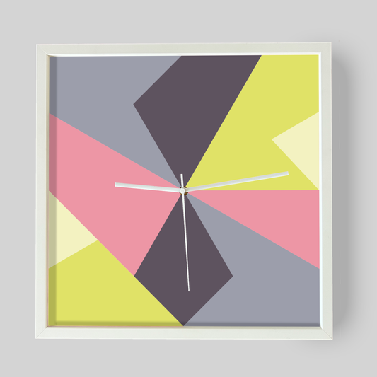 Birds & Berries – moderne Designer-Wanduhr mit Holzrahmen ohne Zahlen