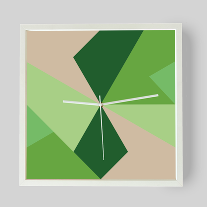 Die Fresh Green Wanduhr bringt frische Grüntöne und Natürlichkeit an deine Wand. Hochwertiger Holzrahmen, geräuschloses Uhrwerk, handgefertigt in Deutschland.