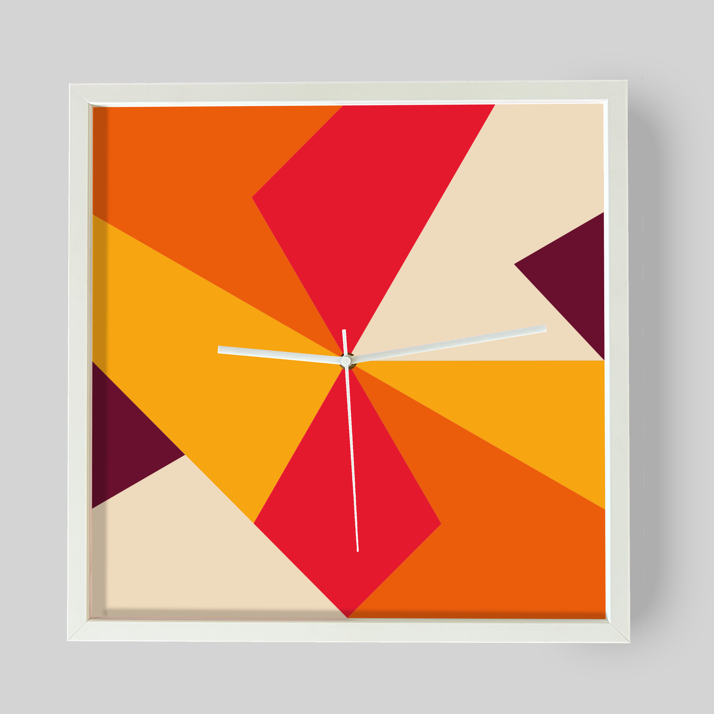 Lemonade – moderne Design-Wanduhr mit Holzrahmen in Sommeroptik